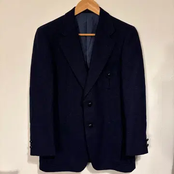 아이리쉬 트위드 테일러드 자켓 다크 네이비