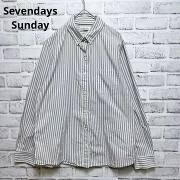 [ Sevendays-Sunday ] 스트라이프 캐주얼 블라우스 겉옷 L