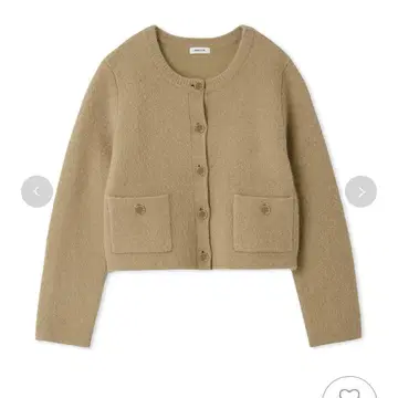 fray id 폭스 울 니트 자켓