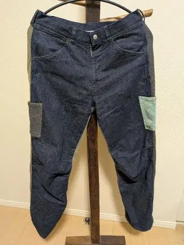 sousou x le coq sportif 패치워크 데님 팬츠