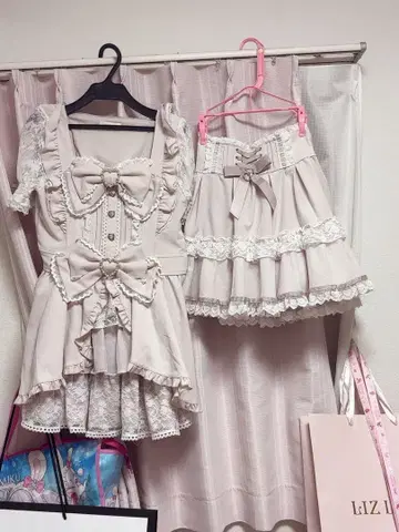 LIZLISA 프론트 카슈쿨 BIG 리본 셋업