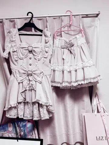 LIZLISA 프론트 카슈쿨 BIG 리본 셋업