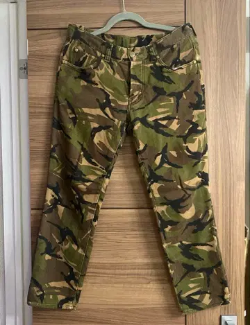 1 piu 1 uguale 3 카모 패턴 워크 팬츠 버튼 포함