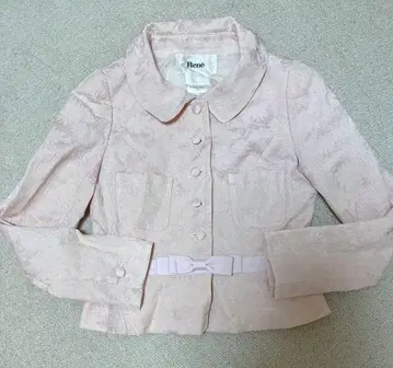 Rene 르네 프랑스제 TISSUE 원단 자켓 36 핑크