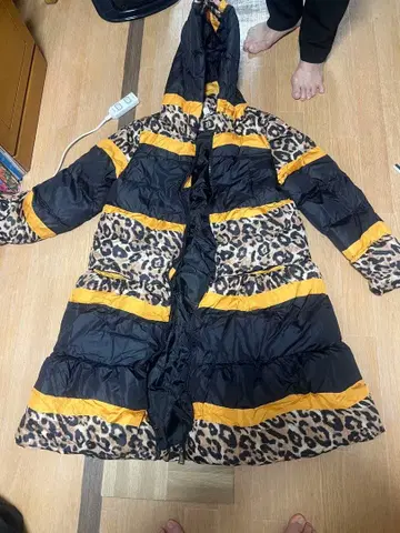 Gracefulsmile 레오파드 무늬 다운 자켓