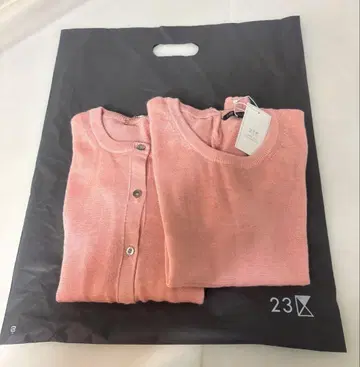 23구 앙상블 티셔츠 핑크 2세트 미사용 새상품
