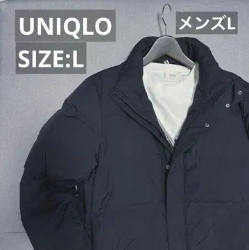 UNIQLO 유니클로 심리스 네이비 후드 부착 다운 자켓