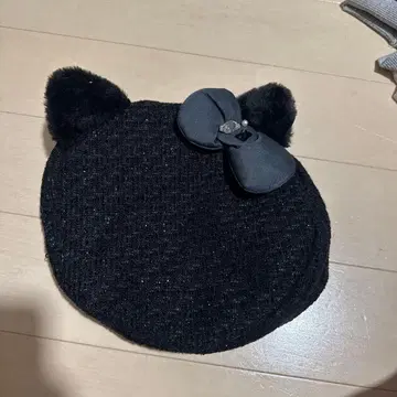 USJ 고양이 귀 베레모 블랙