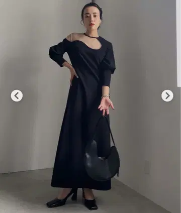 AMERI LAKE CURVE TRICOT RIB DRESS