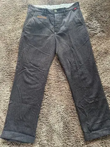 아나크로노옴 울 팬츠 가죽