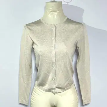 K.T 키요코 타카세 니트 가디건 라이트 핑크 베이지 9호 심플