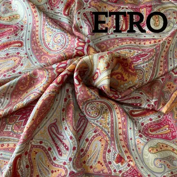 [ ETRO ] 에트로 페이즐리 무늬 스카프 90cm x 90cm