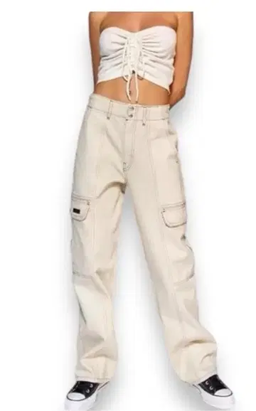 새상품급 BDG Urban Outfitters 카고 팬츠 Y2K 아이보리