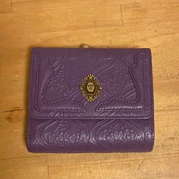 안나수이 노바 접이식 지갑 퍼플 소가죽