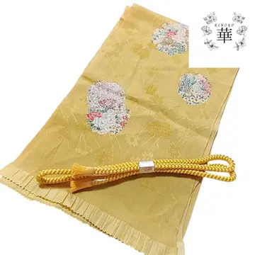 신 6 허리띠 세트 오비 장식 천 술 장식 꽃 꽃 장식 노랑