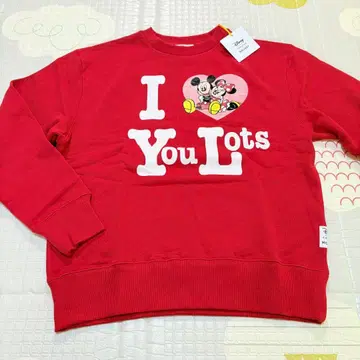 택 포함 새상품 Disney Moussy 맨투맨 자수 빨간색
