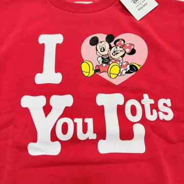 택 포함 새상품 Disney Moussy 맨투맨 자수 빨간색
