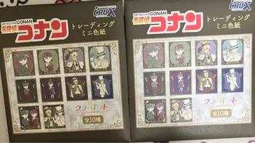 명탐정 코난 트레이딩 미니 색지 세트와 캔뱃지