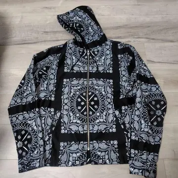 KUSTOMSTYLE 반다나 올 패턴 자켓 블랙 M 사이즈