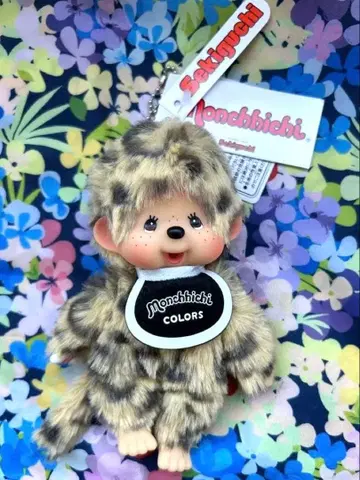 몬치치 COLORS 레오파드 무늬 마스코트 키체인 컬러즈 레오파드 무늬