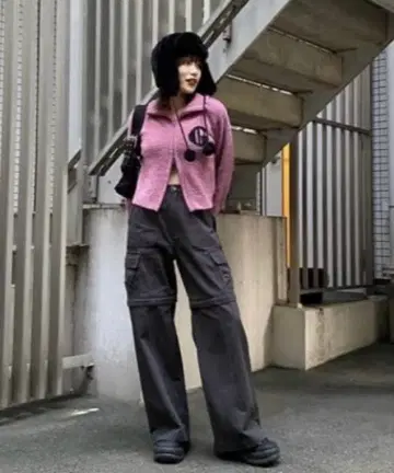 lagua gem LOGO SHAGGY 상의 니트