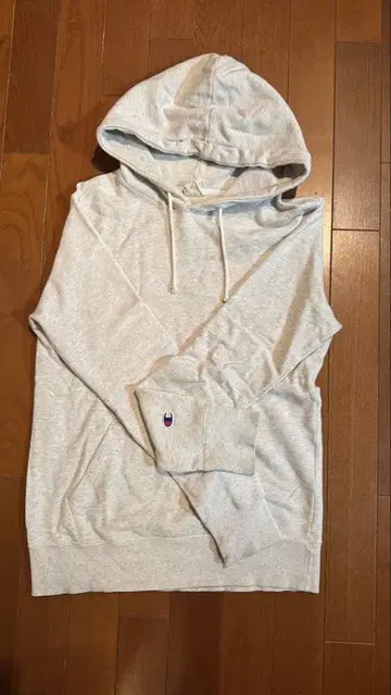 Champion 베이지 후드 부착 후드티 L 사이즈