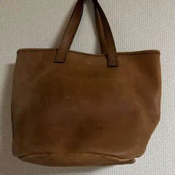 브라운 가죽 토트백