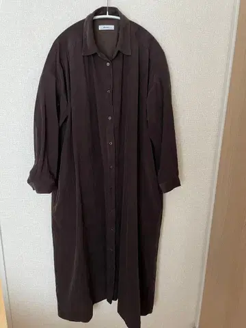 브라운 코듀로이 셔츠 원피스