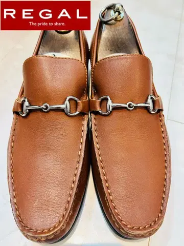 미사용급 정가 22,000엔! 리갈 REGAL 슬립온 천연 가죽 27EE