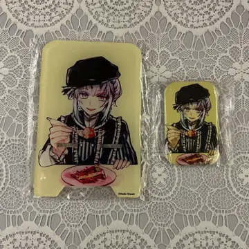 악마고양이 플뢰르 빌레방 스퀘어 캔뱃지 스마트폰 스탠드