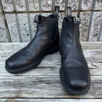 블런드스톤 블랙 가죽 사이드 고어 부츠