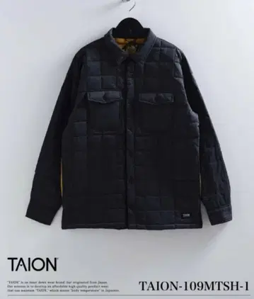 [남녀 공용] TAION 마운틴 다운 셔츠 블랙 M 사이즈