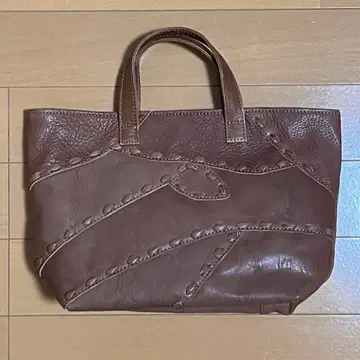 패치워크 브라운 핸드백