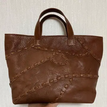 패치워크 브라운 핸드백