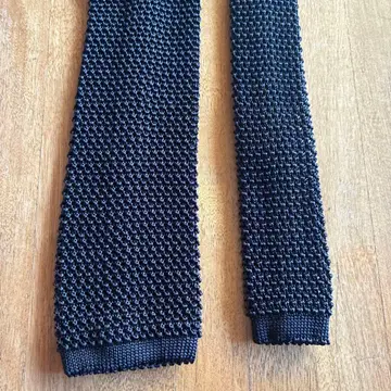 [ 미사용 ] Ravelli 100% 실크 블랙 넥타이