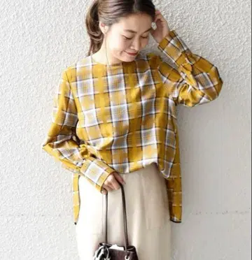 SHIPS 체크 블라우스