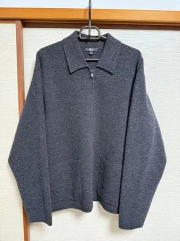 유니클로 니트 풀 지퍼 자켓