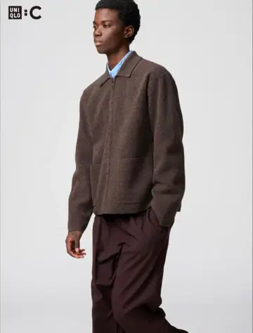 니트 풀 지퍼 자켓 유니클로