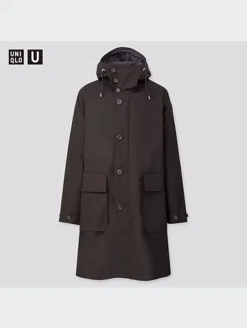 유니클로 U 모즈 코트 후디드 코트