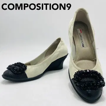 COMPOSITION9 웨지솔 펌프스 비쥬 버클 바이컬러