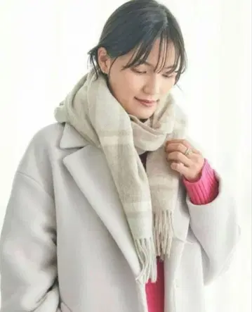 새상품급 유나이티드 애로우즈 그린 라벨 릴랙싱 체크 스톨