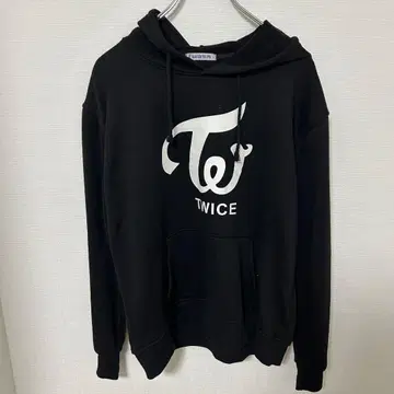 TWICE 로고 후드티 블랙 L 사이즈