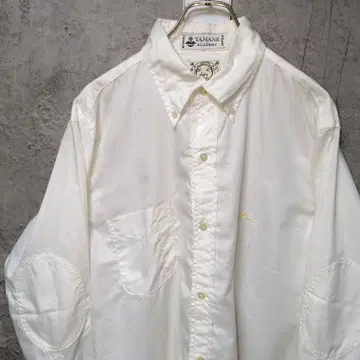 에비수 YAKANAE ACADEMY 화이트 버튼 다운 셔츠 L 사이즈