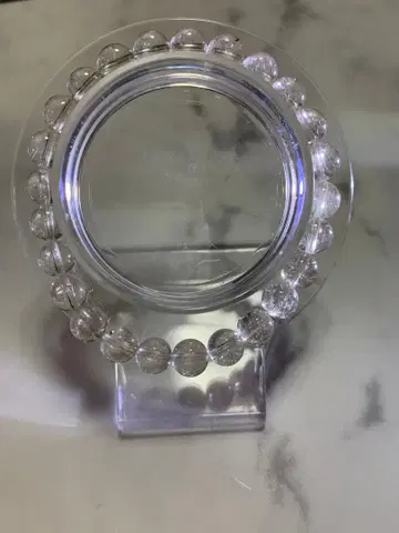 화이트 사게나이트 7mm 안쪽 둘레 16cm