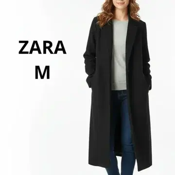 새상품급 ZARA 페이크 스웨이드 테일러드 코트 얇은 소재 M