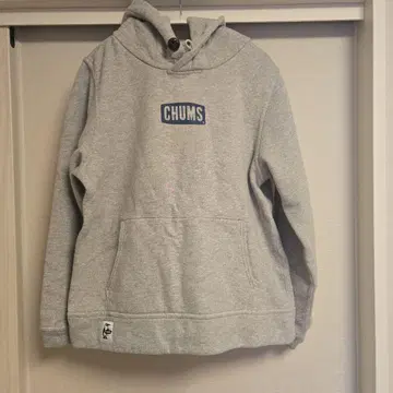 참스 미니 로고 풀오버 후드티 그레이