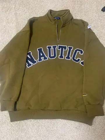NAUTICS 집업 트레이닝복 올리브 그린