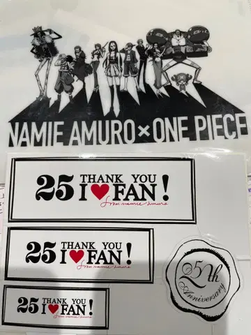 새상품 NAMIE AMURO x ONE PIECE 스티커 세트