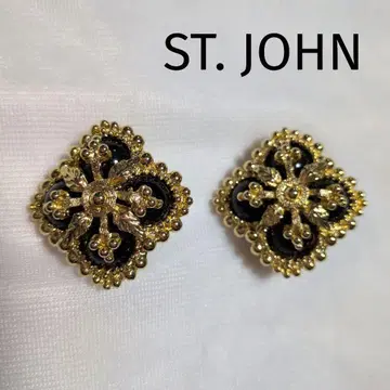 ST. JOHN 세인트존 귀찌 빅 사이즈 골드 블랙