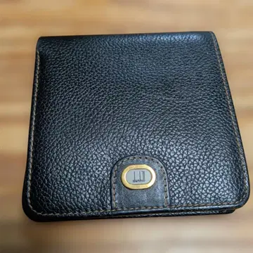 dunhill 이단 접이식 지갑 블랙 가죽